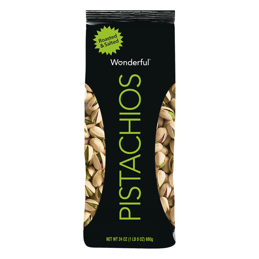 Wonderful Pistachios Pistachios Roasted Salted 24 Oz (Pack Of 15)