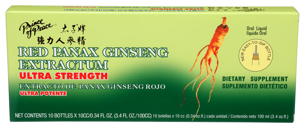 PRINCE OF PEACE (Pack of 10) Prince of Peace Ginseng Panax Red Extractum Herbal Supple 10 Pieces