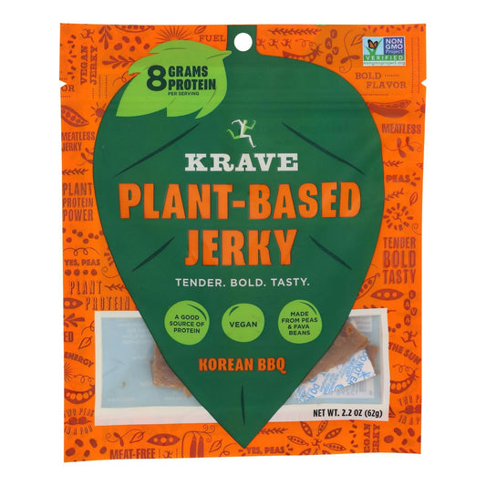 Krave - Plant Jerky Korean BBQ 2.2 Oz (Pack of 8)