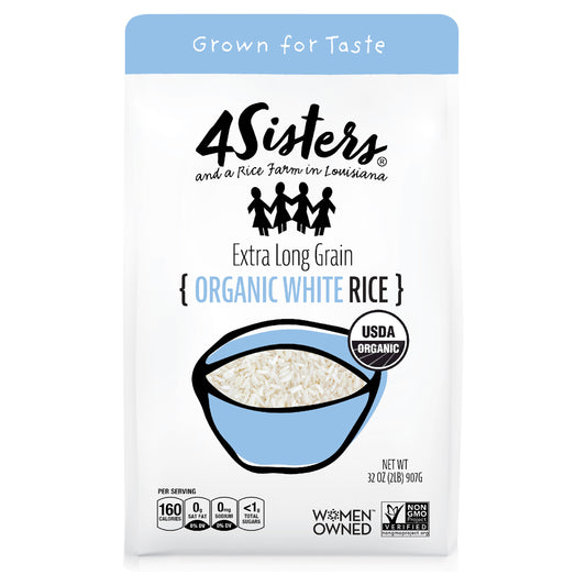 4Sisters Rice White Long Grain Organic 2 Lb (Pack Of 6)