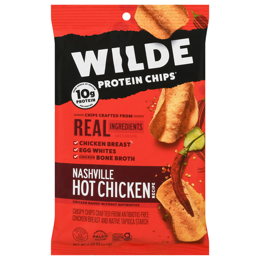 Wilde Protein Chips Nashville Hot Chicken 2.25 oz (Pack Of 12)