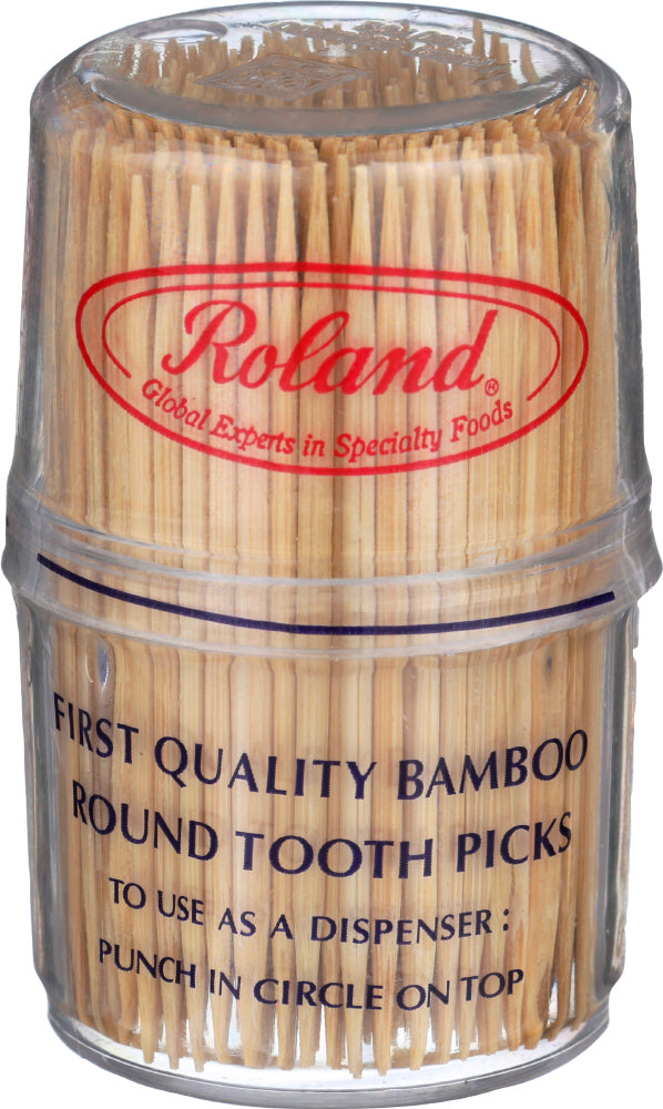 ROLAND (Pack of 36) Roland Bamboo Toothpicks Round Natural Kitchen Products 300 Pieces