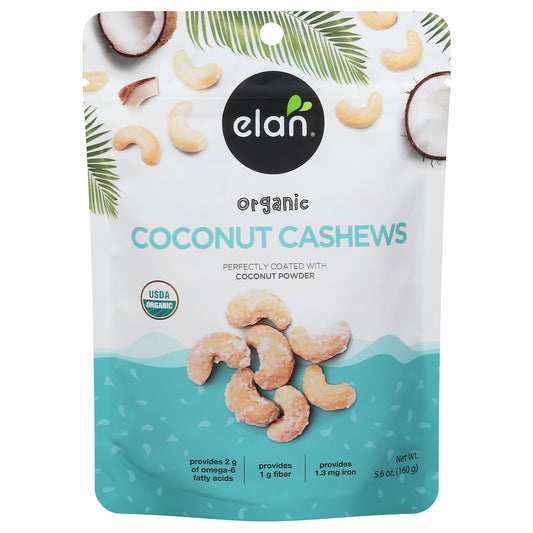 Elan Cashews Coconut Organic 5.6 Oz (Pack Of 8)
