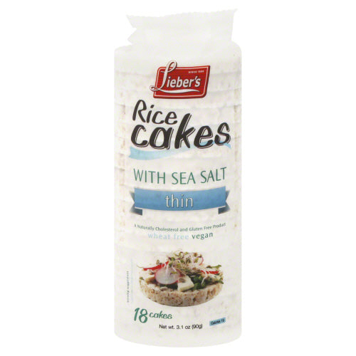 LIEBERS (Pack of 24) Liebers Thin Salted Rice Cakes Snack Crackers 3.1 Oz