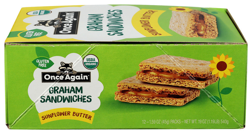 ONCE AGAIN (Pack of 4) Once Again Cracker Graham Sandwich Cookies, Sweet & Buttery, 19 Oz
