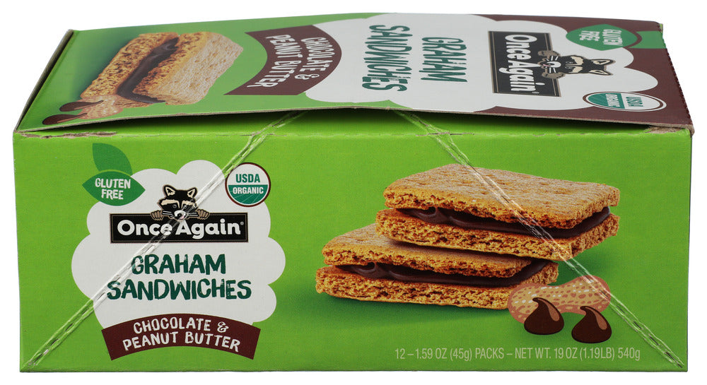 ONCE AGAIN (Pack of 4) Once Again Cracker Graham Sandwich Cookies with Peanut Butter 19 Oz