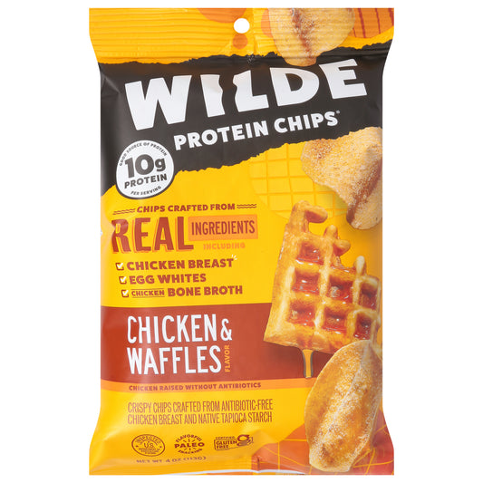 Wilde Snacks Chips Chicken and Waffles 4 oz (Pack Of 12)