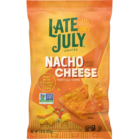 Late July Chip Nacho Cheese 7.8 oz (Pack Of 12)