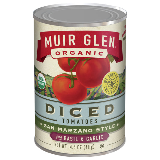 Muir Glen Tomato Diced Basil Garlic 14.5 oz (Pack Of 12)