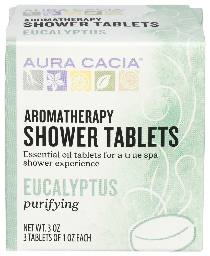 AURA CACIA (Pack of 6) Aura Cacia Shower Tablet Eucalyptus Purifying Bath Soap 3 Oz