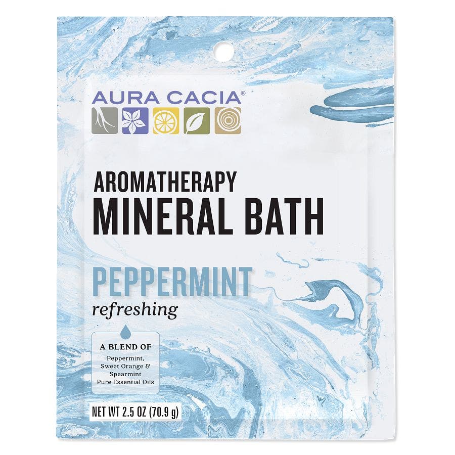 AURA CACIA (Pack Of 8) Aura Cacia Bath Mineral Peppermint Refreshing 2.5 Oz