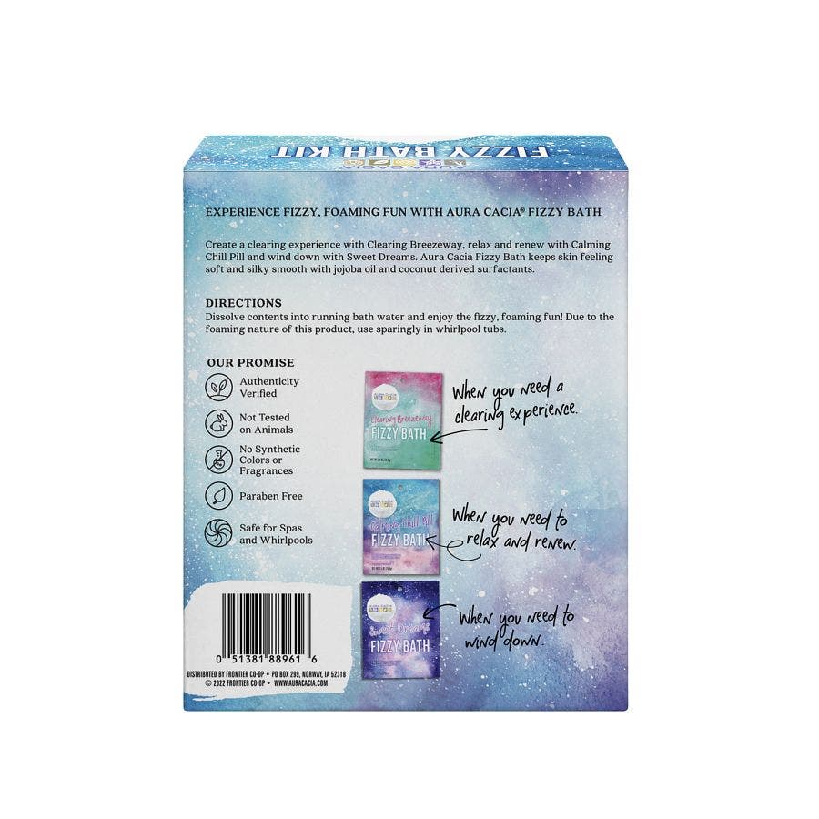 AURA CACIA (Pack Of 3) Aura Cacia Fizzy Bath Kit