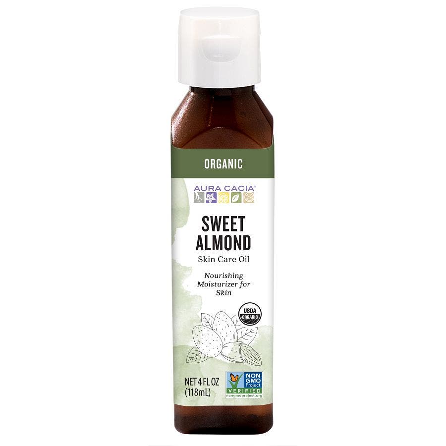 AURA CACIA (Pack of 6) Aura Cacia Organic Sweet Almond Oil Skincare 4 Oz