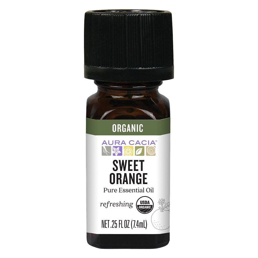 AURA CACIA (Pack of 12) Aura Cacia Organic Sweet Orange Essential Oil 0.25 Oz