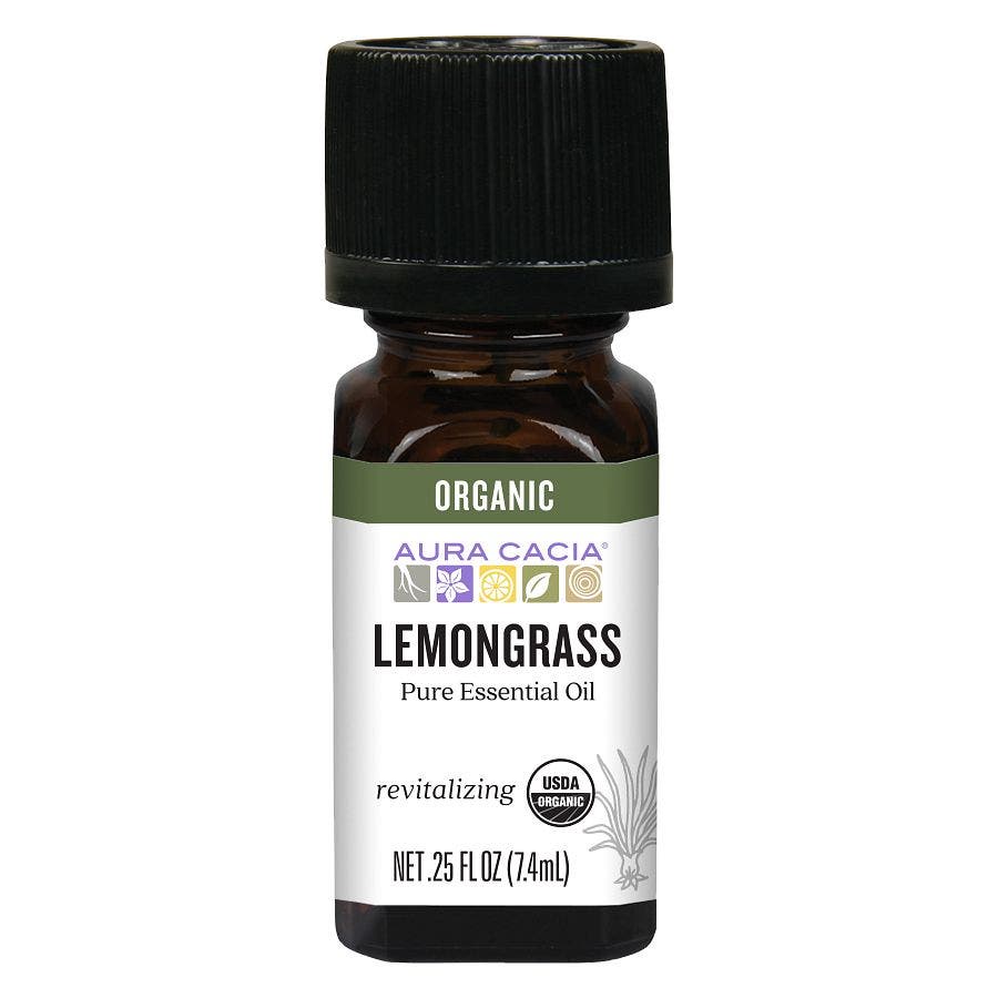 AURA CACIA (Pack of 12) Aura Cacia Organic Lemongrass Essential Oil 0.25 Oz