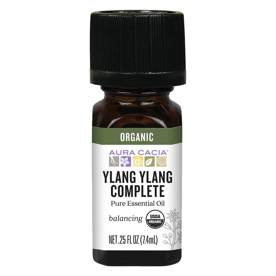 AURA CACIA (Pack of 6) Aura Cacia Essential Oil Organic Ylang Ylang Complete 0.25 Oz