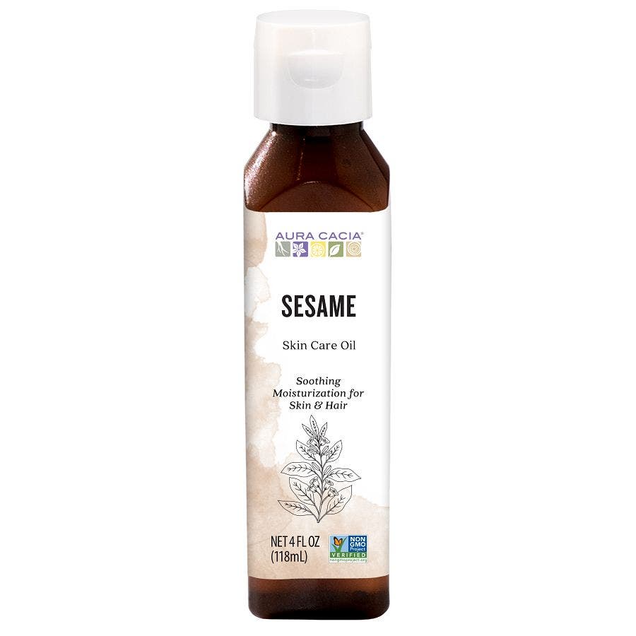 AURA CACIA (Pack of 12) Aura Cacia Sesame Oil Skincare Body & Massage Oil 4 Oz. 4 Oz