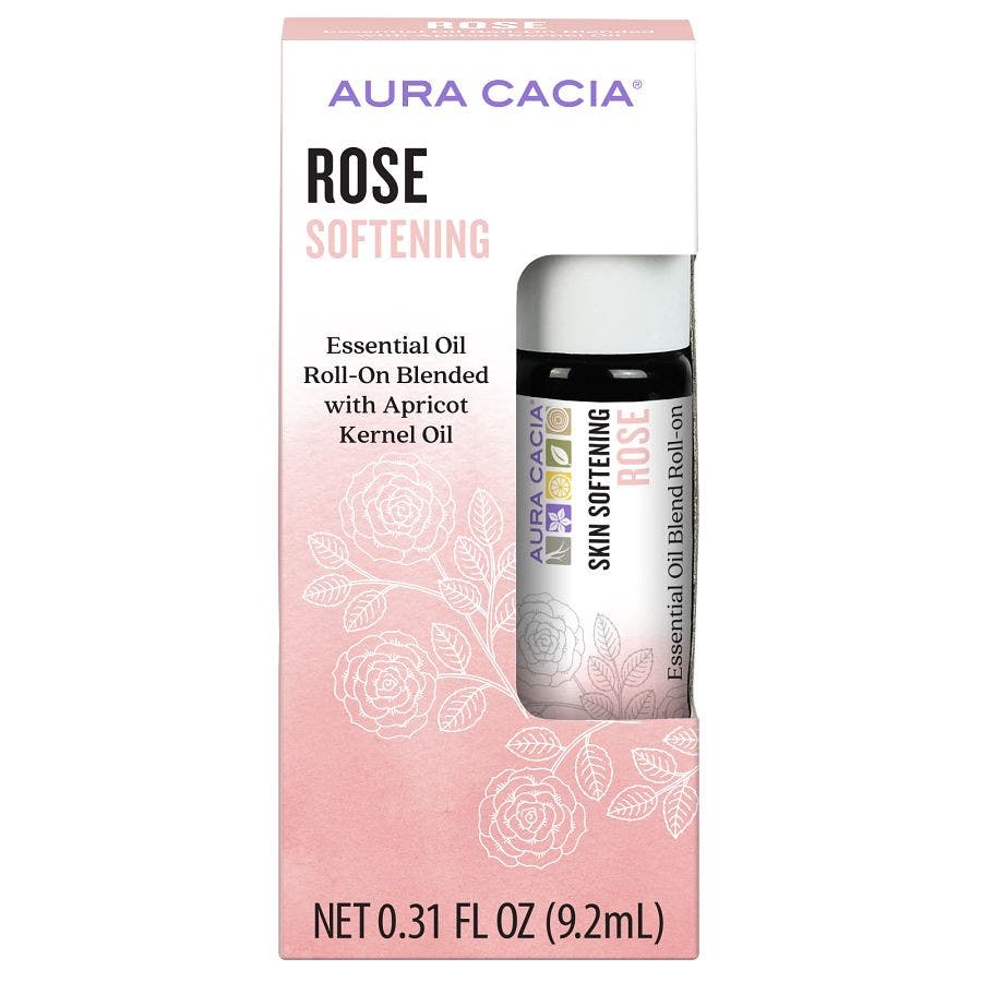 Aura Cacia Oil Essential Roll Rose