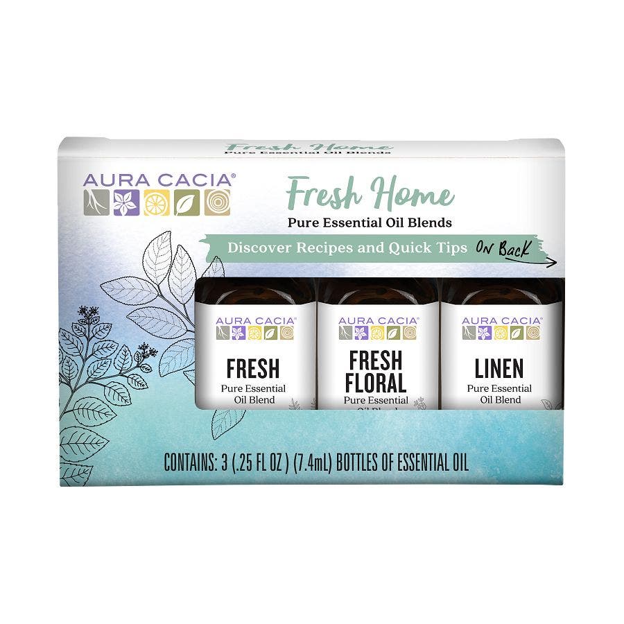 AURA CACIA (Pack of 5) Aura Cacia Essential Oils Kit Fresh Home 3 Pack 25 Oz