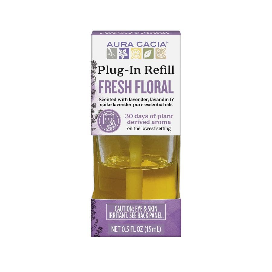 AURA CACIA (Pack of 9) Aura Cacia Plug in Refill Fresh Floral 0.5 Fl Oz