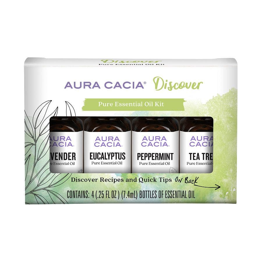 AURA CACIA (Pack of 4) Aura Cacia Essential Oil Discovery Kit 4 Pack 0.25 Fl Oz
