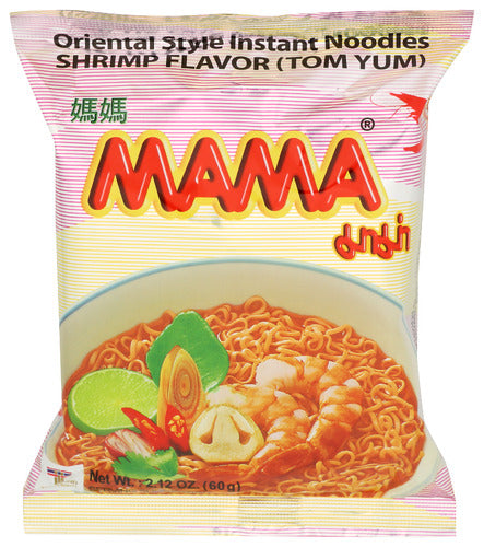 MAMA (Pack of 72) Mama Noodle Sour Shrimp Ramen Single Serve Noodle Soup 2.12 Oz