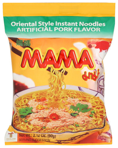 MAMA (Pack of 72) Mama Noodle Pork Natural Ramen Single Serve Noodle Soup 2.12 Oz