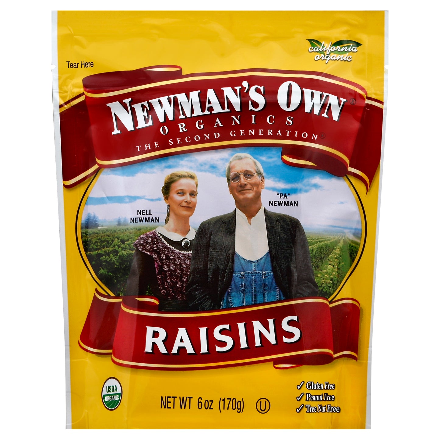 Newmans Own Organic Raisins Organic Zipbag 6 oz (Pack Of 12)
