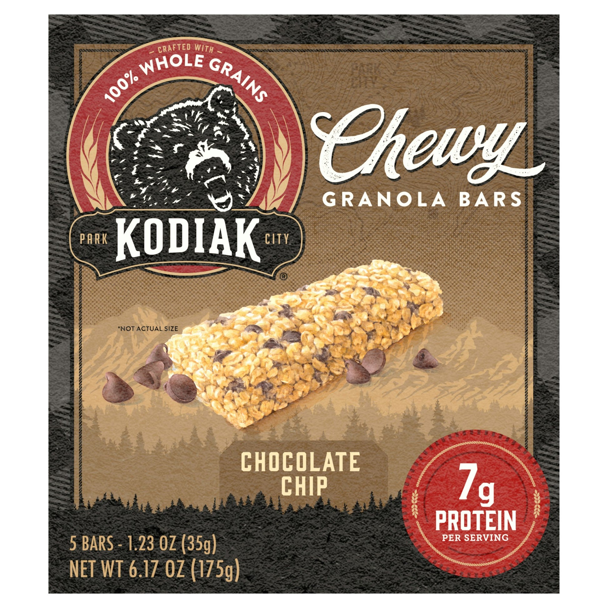 Kodiak Bar Granola Chocolate Chip Chewy 6.17 Oz (Pack of 12)