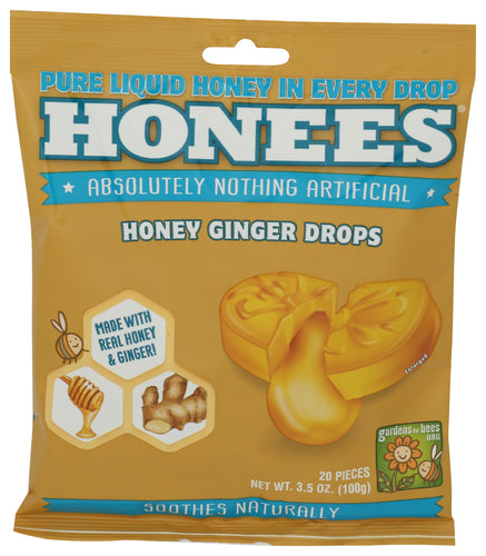 HONEES (Pack Of 10) Honees Lozenges Honey Ginger 3.5 Oz