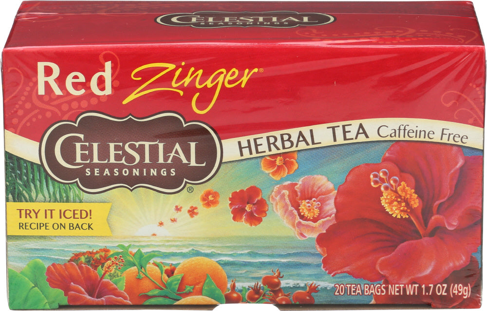 CELESTIAL SEASO (Pack of 12) Celestial Seasoning Herb Red Zinger Herbal Tea Bags 20 bag