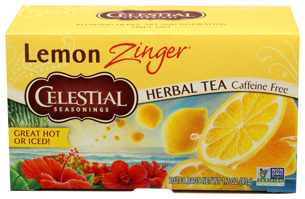 Celestial Seasonings 100% Natural Lemon Zinger Herbal Tea