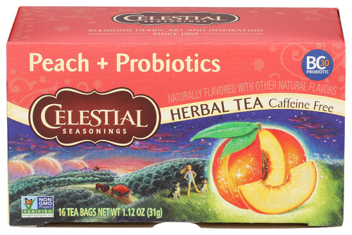Celestial Seasonings Tea Country Peach + ProbcS 16 bag