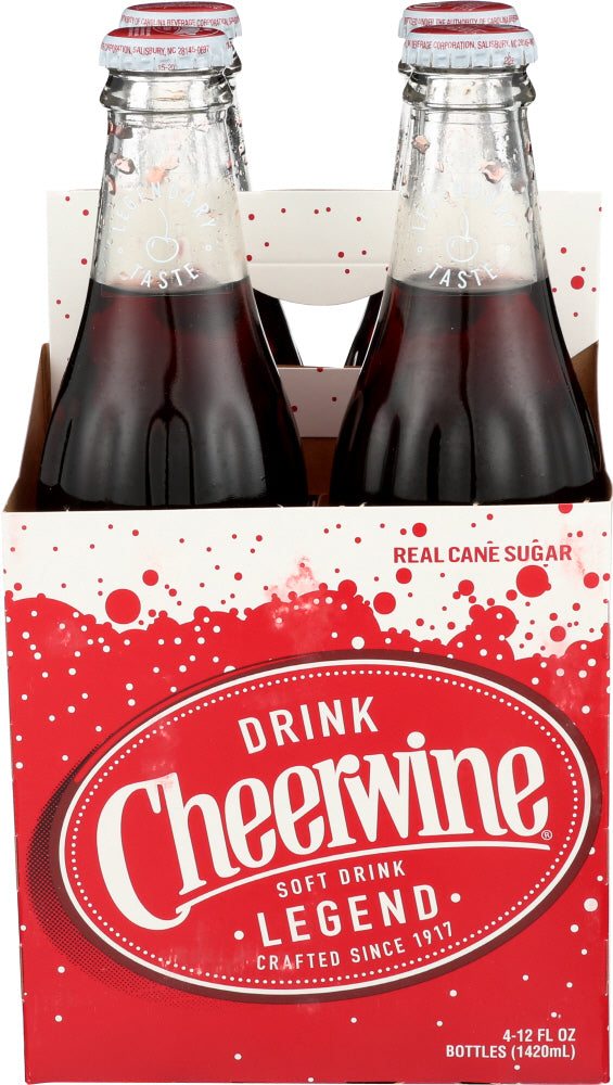 Cheerwine Soda Regular Craft Soda Glass Bottle