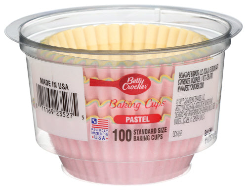 BETTY CROCKER (Pack of 12) Betty Crocker Pastel Cupcake Liner Baking Cups 100 Pieces
