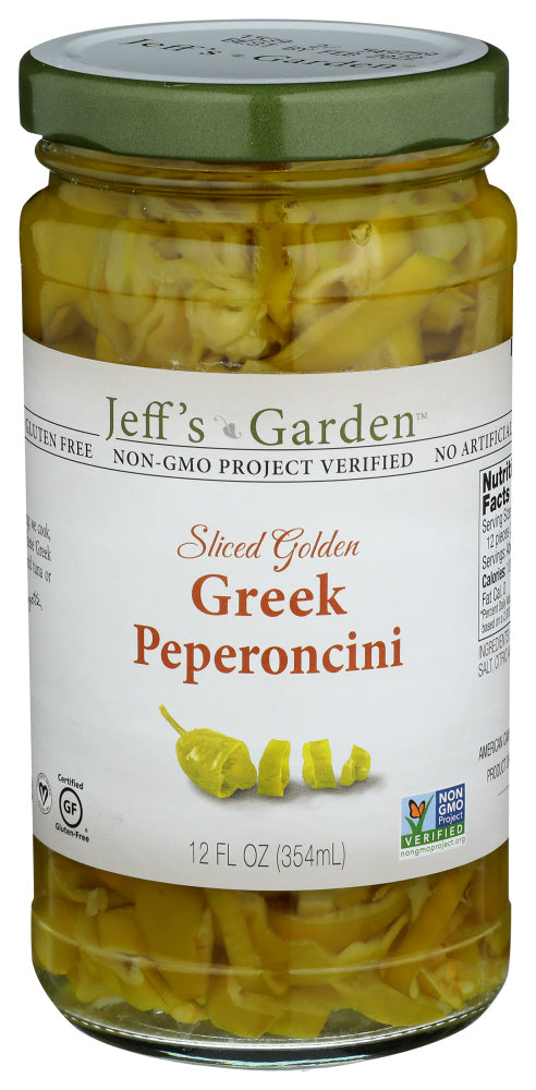 Jeffs Garden Sliced Golden Greek Pepperoncini