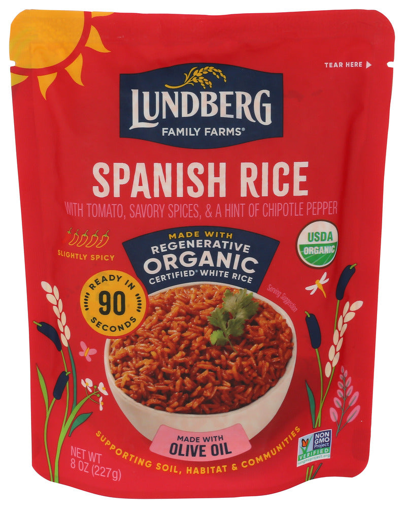 LUNDBERG (Pack of 18) Lundberg Spanish Rice RTE Ready to Eat Grain & Rice Entree 8 Oz