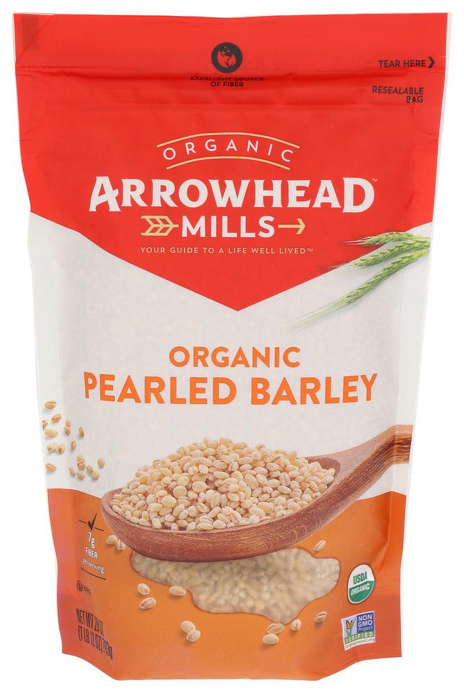 ARROWHEAD MILLS (Pack of 12) Arrowhead Mills Organic Pearl Barley Grain, 28 Oz