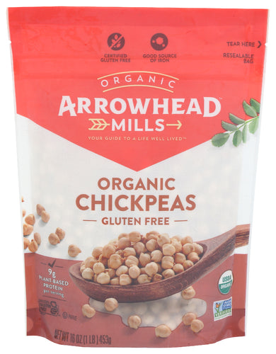 ARROWHEAD MILLS (Pack of 12) Arrowhead Mills Organic Garbanzo Beans 16 Oz