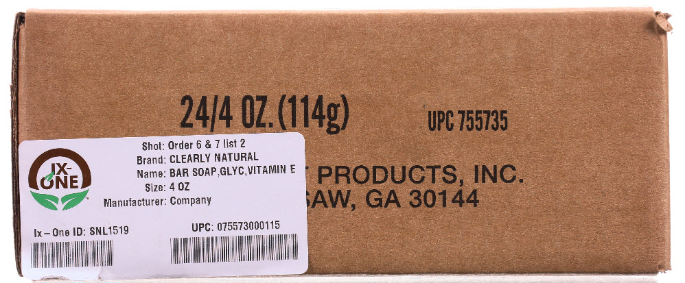 CLEARLY NATURAL (Pack of 27) Clearly Natural Glyc Vitamin E Soap Bar Bath Body Cleanser 4 Oz