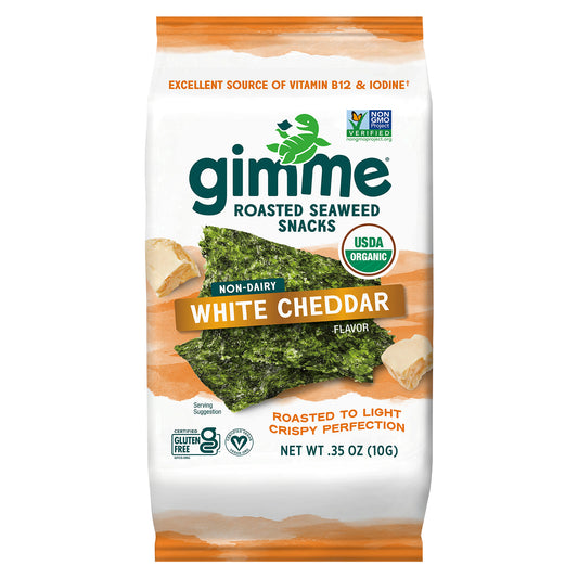 Gimme Snack Seaweed White Cheddar Organic 0.35 Oz (Pack Of 12)