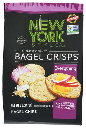 NEW YORK STYLE (Pack of 18) New York Style Bagel Crisp Everything Deli Chips 6 Oz