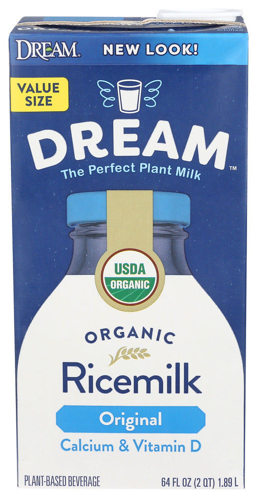 DREAM (Pack of 6) Dream Rice Original Enriched Organic Non-Dairy Beverage 64 Fl Oz