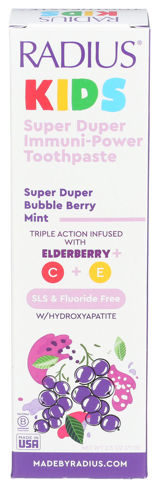 RADIUS (Pack of 6) Radius Toothpaste Kids Elderberry Immune Tpst 2.5 Oz