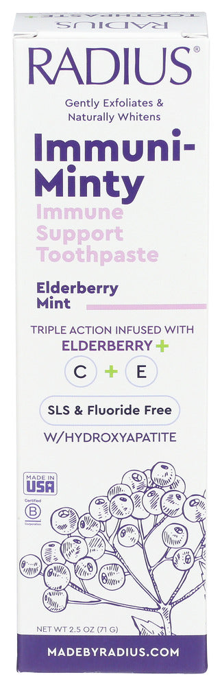 RADIUS (Pack of 6) Radius TheraZinc Immune Adult Toothpaste Mint 2.5 Oz