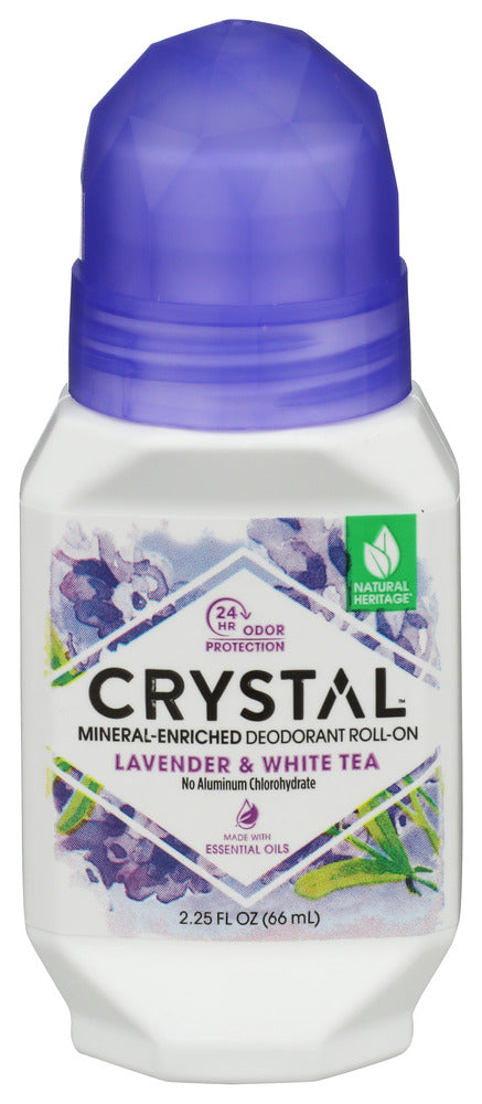 CRYSTAL BODY DE (Pack of 12) Crystal Body Deodorant Lavender & White Roll-on Deodorant 2.25 Oz