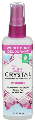 CRYSTAL BODY DE (Pack of 15) Crystal Body Deodorant Deodorant Spray Body 4 Oz