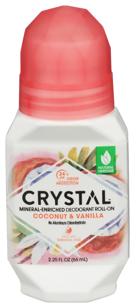CRYSTAL BODY DE (Pack of 15) Crystal Body Deodorant Vanilla Coconut Roll on Deodorant 2.25 Fl Oz
