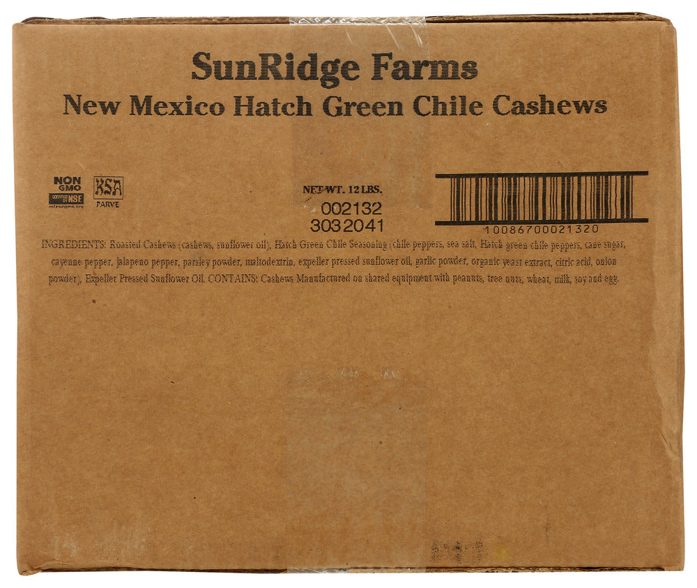 Sunridge Farm EB Cashews Hatch Green Chile Roast