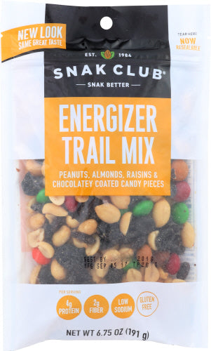 SNAK CLUB EB (Pack of 18) Snak Club Eb Trail Mix Energizer ResearcH Blend Nuts Seeds 6.75 Oz